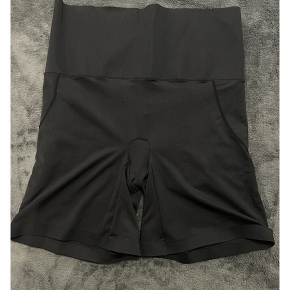 Maidenform Large Shapewear Shorts Women Black High Waist Booty Lift Ruched